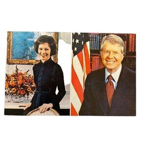 Vintage‎ postcard President Jimmy Carter & Rosalyn - official White House Photo